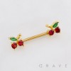 CZ CHERRY 316L SURGICAL STEEL NIPPLE RING